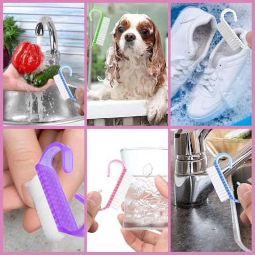 25 Pcs Nail Cleaning Brushes for Hands and Feet – Multicolor