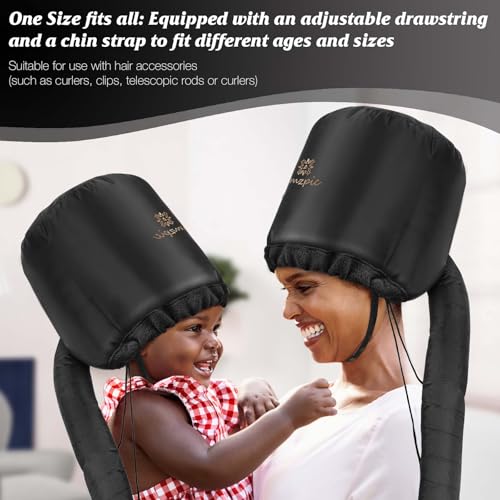 Adjustable Bonnet Hair Dryer - Deep Conditioning Cap with Headband