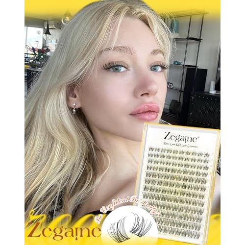 Natural Lash Clusters Clear Band Wispy Cluster Eyelash Extensions Fairy Eyelash Clusters For Daily Look Individual Lashes Natural Look 8-16MM 120Pcs by Zegaine