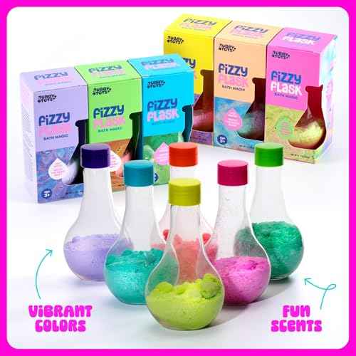 Tubby Tots Bath Potion Kits for Kids - 6 Pk - Bath Bombs for Kids - Toddler Bubble Foam Colors Fizzies - Bathtub Toys for Kid Ages 4-8 Years Old - Science Soap Potions Kit Age 3 4 5 6 7 8 - Non Toxic