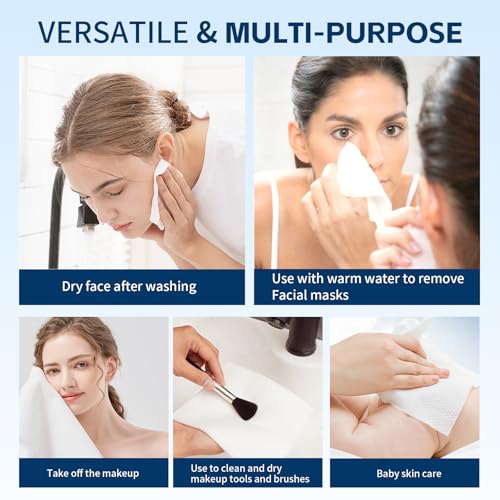 Chlitina 100% Biobased Face Towels XL, 50 Count