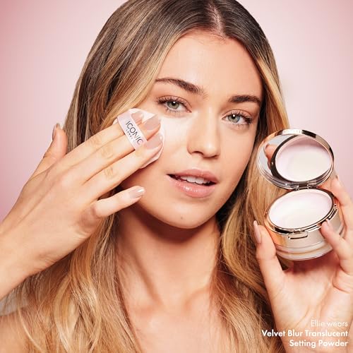 ICONIC LONDON Velvet Blur Translucent Setting Powder | Velvet Finish, Hydrating Loose Powder with Hyaluronic Acid Spheres | Cruelty-Free, Vegan Makeup