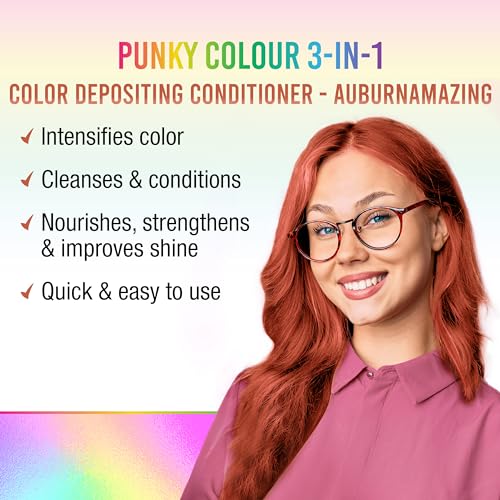 Punky Colour 3-in-1 Color Depositing Conditioner - Auburnmazing, 8.5 fl oz