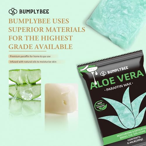 10 Pack Aloe Vera Paraffin Wax Refills for Hands & Feet Spa