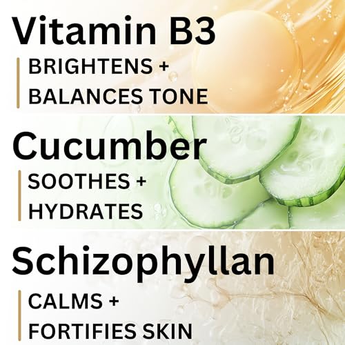 Face Cleanser Daily Wash ? Gentle Foaming Cleanser with Vitamin B3, Schizophyllan & Cucumber for Balanced, Hydrated Skin ? 8 oz