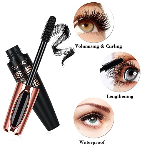 4D Silk Fiber Mascara 2 Pack - Black Volume & Length