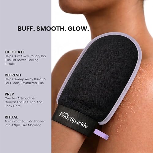 Exfoliating Shower Glove - Viscose Body Scrubber Mitt for Dry Skin
