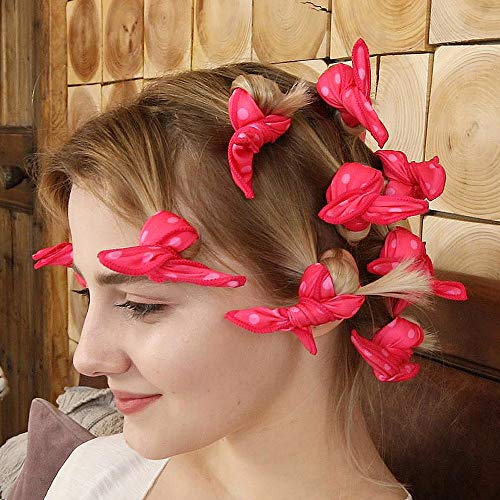Aimin Soft Foam Heatless Hair Curlers - Overnight Sleep Rollers Set (Pink)