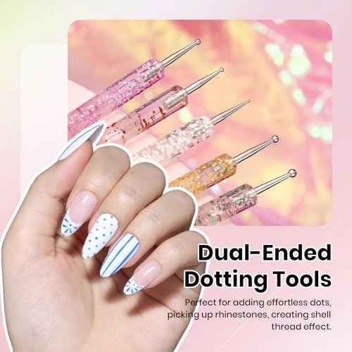Beetles Nail Art Brushes 25pcs - Confetti Nail Art Pens Daul Ended Dotting Tools Striping Liner Brushes for Nails 3D Flower Sculpting Tools with Palette Brush Holder DIY Home Salon Manicure Design Set