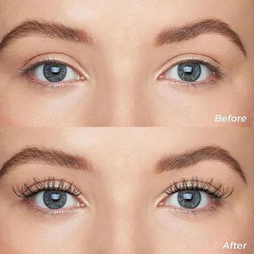 Wispy Natural False Eyelashes with Thin Clear Band - Cat Eye D Curl