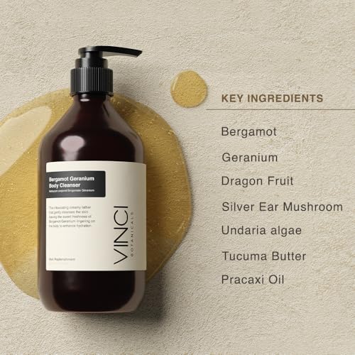 Bergamot Geranium Body Cleanser | Aromatic Body Wash to Hydrate & Balance Skin | Alternative to Regular Soap | Fresh & Sweet Aroma | Vegan, Cruelty & Paraben-Free | 500 ml