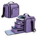 BAFASO Makeup Bag with 4 Removable Pouches, Purple