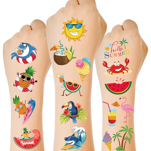 150 Summer Temporary Tattoos, 6 Sheets Waterproof