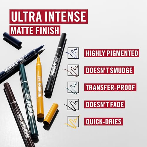 Rimmel Wonder'Ink Eyeliner Pen, Waterproof Matte Black