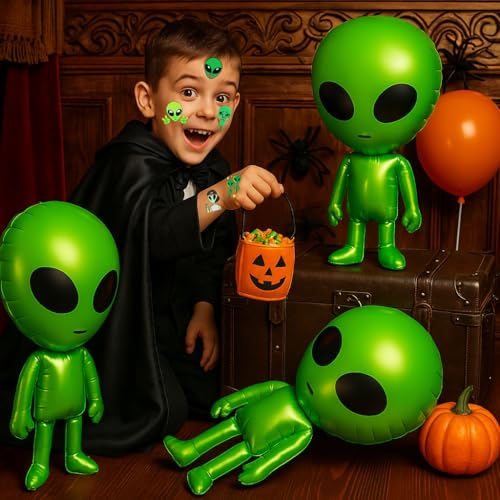 96Pc Alien Temporary Tattoos for Kids - Space Party Favors