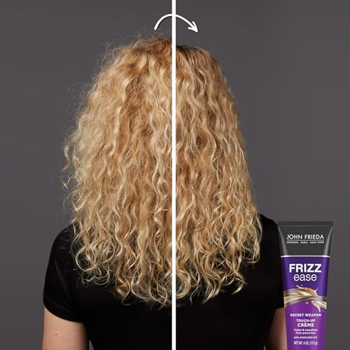 John Frieda Frizz Ease Secret Weapon Touch-Up Cr?me, Smoothing Cream for Flyaways, Frizz-Free & Split Ends, Infused with Avocado Oil to Seal in Moisture and Eliminate Flyaways, 4 Oz, Pack of 2