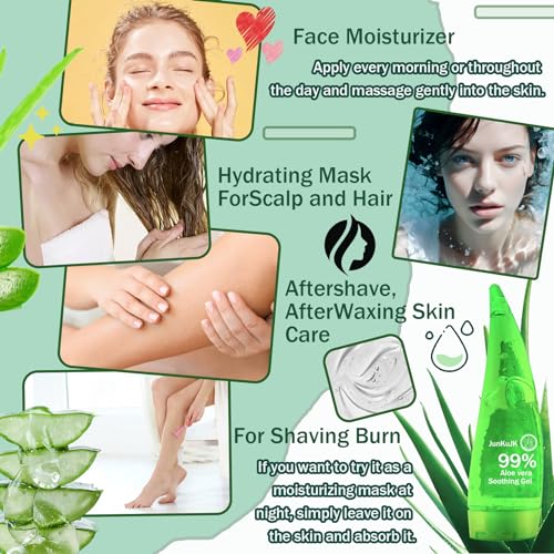 99% Purity Aloe Vera Gel 260ml - Non-Sticky Hydrating Moisturizer