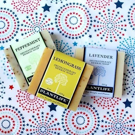 Plantlife Lemongrass 6-pack Bar Soap - Moisturizing and Soothing Soap for Your Skin - Hand Crafted Using Plant-Based Ingredients - Made in California 4oz Bar