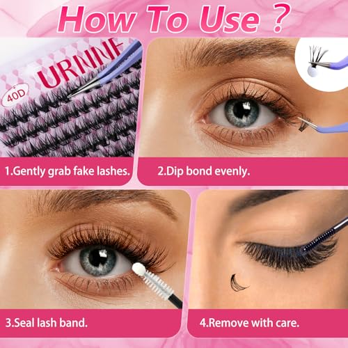 40D Lash Extension Kit, 320Pcs Clusters, 9-16mm