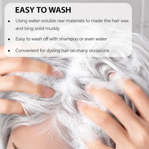 EFLY White Hair Color Wax - Washable Temporary Hair Dye for Kids & Adults, 4.23 oz