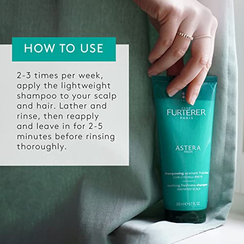 Rene Furterer ASTERA FRESH Soothing Freshness Shampoo - Relieve Sensitive Scalps - Mint & Eucalyptus - Paraben & Silicone-Free