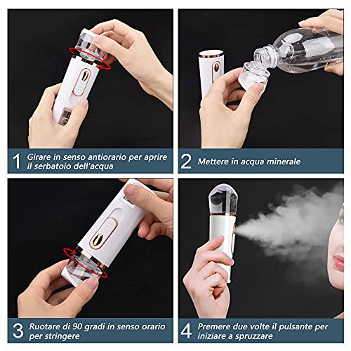 Nano Mist Sprayer with Skin Analyzer & Moisture Tester | Portable Face
