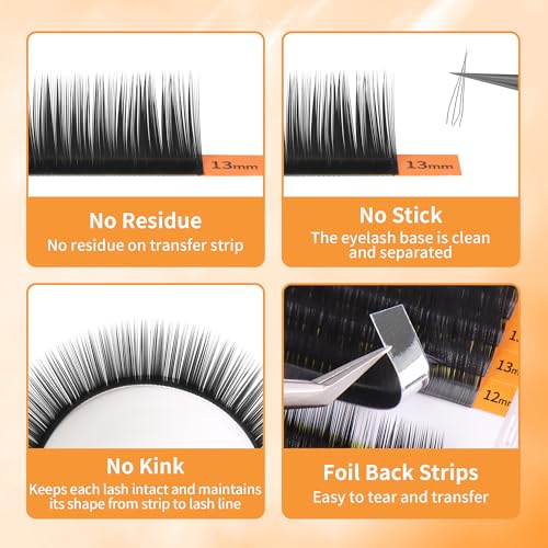Classic Lash Extensions 0.15mm LC Curl 7-15mm Mix