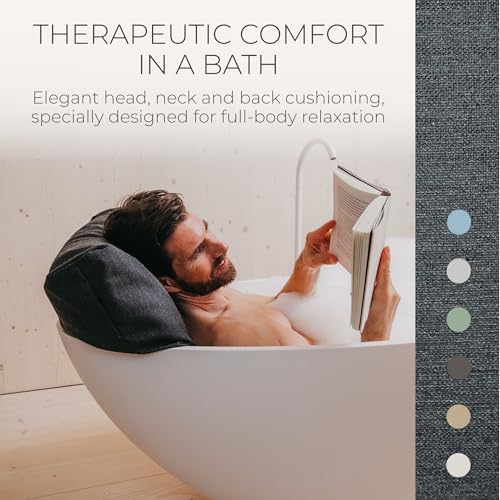 BADESOFA Luxury Bath Pillow - Charcoal Neoprene Spa Cushion