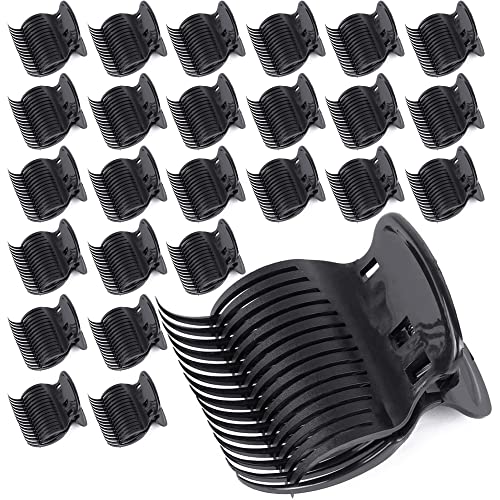 Hot Roller Clips - 24 Pack Hair Curler Replacement Claw Clips (Black)