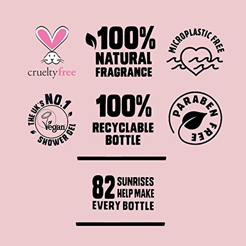 Original Source Vanilla & Raspberry Shower Gel, 100 Percent Natural Fragrance, Vegan, Cruelty Free, Paraben Free, Bulk Buy, Pack of 6 x 250 ml