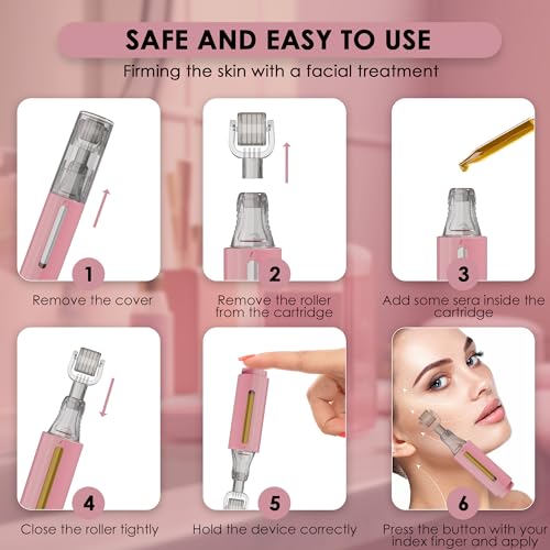 Derma Roller with Serum Tank - 140 Titanium Needles 0.25mm