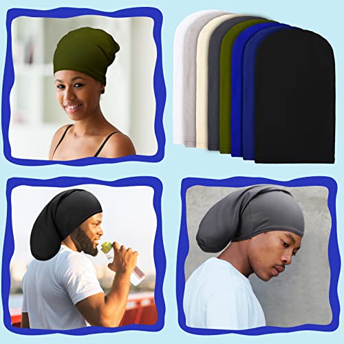 8-Pack Dreadlock Caps for Men, Spandex Loc Wraps