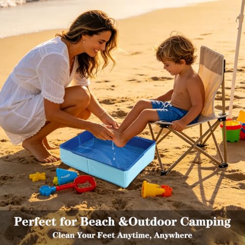 Collapsible Pool Foot Bath Basin for Above Ground Pool - Rinse & Clean Feet