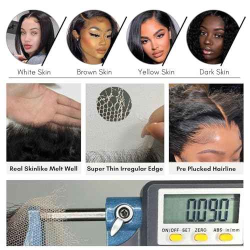 2x6 Kim K Water Wave SKINLIKE Real HD Lace Closure Only Single Knot Human Hair 12A Brazilian Virgin Human Hair Wet n Wavy 0.09mm Ultra-thin Invisible HD Swiss Lace Closure Pre Plucked Curly 12In