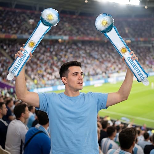 Argentina World Cup Soccer Fan Set - 3PCS Cheering Kit with Hat & Tattoos