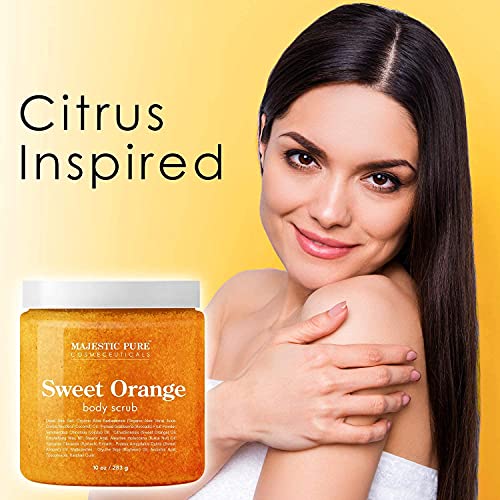 Majestic Pure Brazilian Orange Essential Oil with Orange Body Scrub Bundle