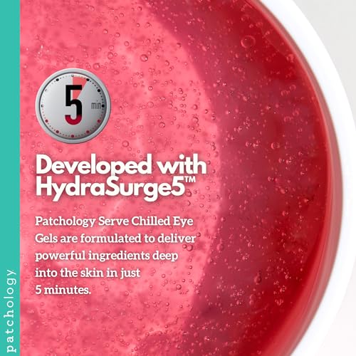 Patchology Serve Chilled Rosé Eye Gels - Eye Patches for Puffy eyes & Dark Circles, Gel Eye Patches, Under Eye Mask w/Hyaluronic Acid, Eye Treatment Products & Mini Beauty Products (15 Pairs/Jar)