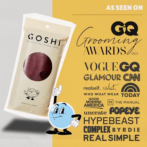 GOSHI Exfoliating Shower Towel Long Body Scrubber
