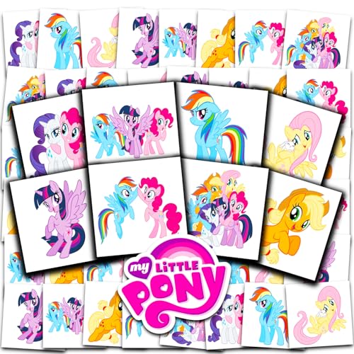 My Little Pony Temporary Tattoos - 72 Pc Bulk Party Favors