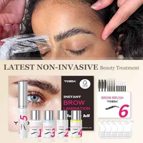 Brow Lamination Kit, KERATIN Eyebrow Lamination Kit Professional DIY Brow Lift Styling Kit For Fluffy Thicker Eyebrows, Instant Quick Perm For Brows Growth 8-weeks for Salon,Home Use
