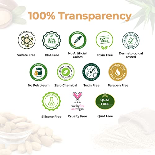 The Organic Forest Almond Oil for Hair, Face, Dry Skin, Cold Pressed 100% Pure Carrier Oil for Essential Body Oils for Women and Men, 100 ML