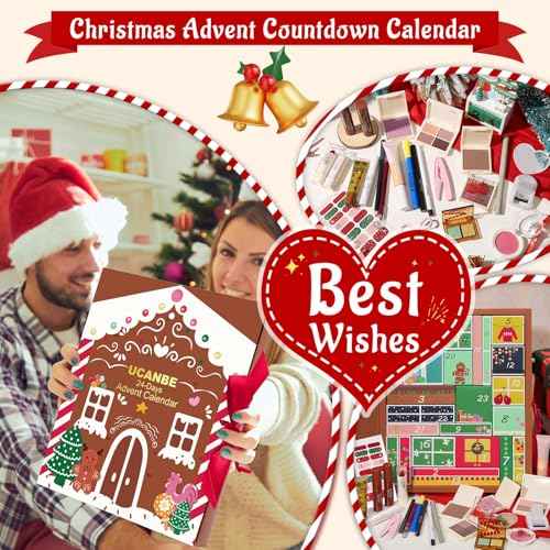 Makeup Advent Calendar 2025, 24 Days Christmas Gift Makeup Sets For Women, UCANBE 2025 Xmas Countdown Calendar Full Makeup Kits Beauty Makeup & Cosmetic For Teens, Girls Gift