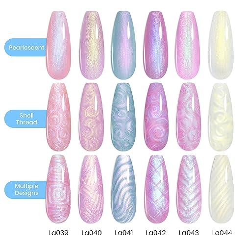 Beetles Pastel Pearl Gel Nail Polish, 12 Colors Colors Macaron Pink Blue Green Yellow Purple Soft Pastel Shimmer Pearl White Pink Purple Mermaid Gel Polish
