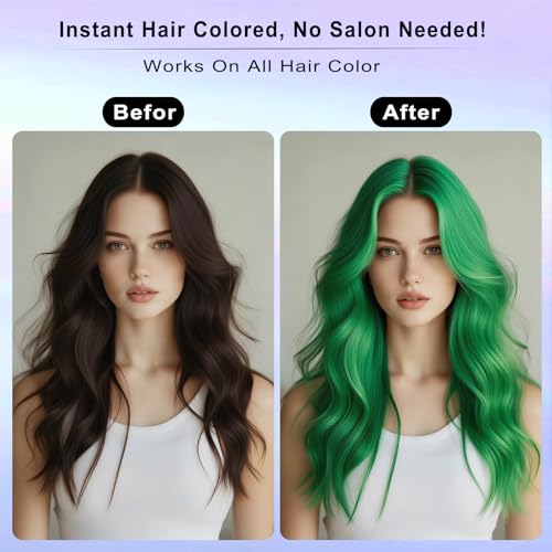 Temporary Green Hair Spray for All Ages - Non-Sticky & Washable