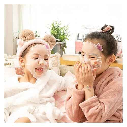 Puttisu Real Fruit Facial Mask Sheet for Kids, Children - Made with 100% Cotton, Moisturize, Sooths and Hydrates Skin (Aloe - Pack of 7)