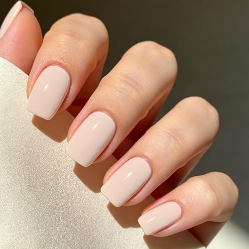 Modelones White Press On Nails Short Square 32Pc Kit