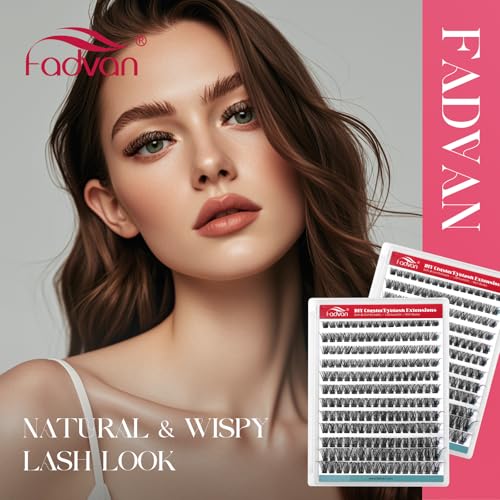 FADVAN Wispy Lash Clusters D-Curl 8-16mm 0.07D