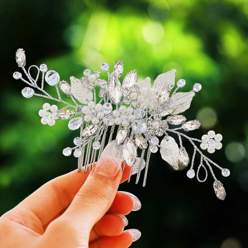 Bridal Hair Comb with Pearls & Crystals - Wedding Hair Piece