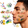 Soccer Temporary Tattoos 60Pc Face Stickers for Fans