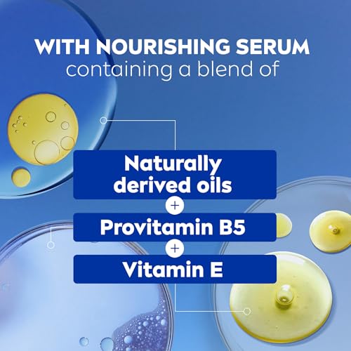 NIVEA Refreshing White Peach and Jasmine Body Wash with Nourishing Serum, Scented Body Wash for Women, Enriched with Provitamin B5 and Vitamin E, 20 Fl Oz Bottle, 3 Pack